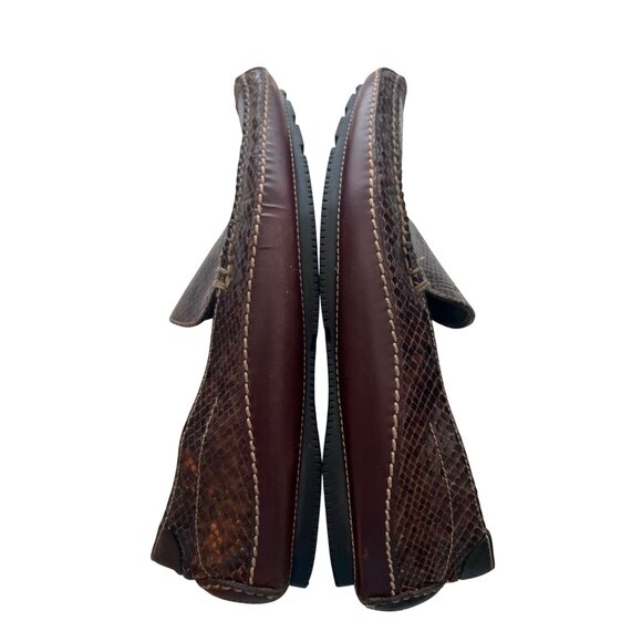 Vintage Snakeskin Embossed Leather Loafer Shoes For Men By Cole Haan Size 10 - Picture 6 of 10